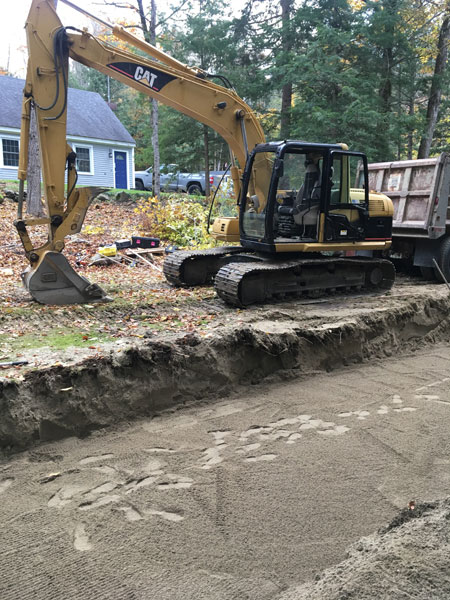 excavator septic system
